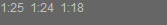 1:25  1:24  1:18